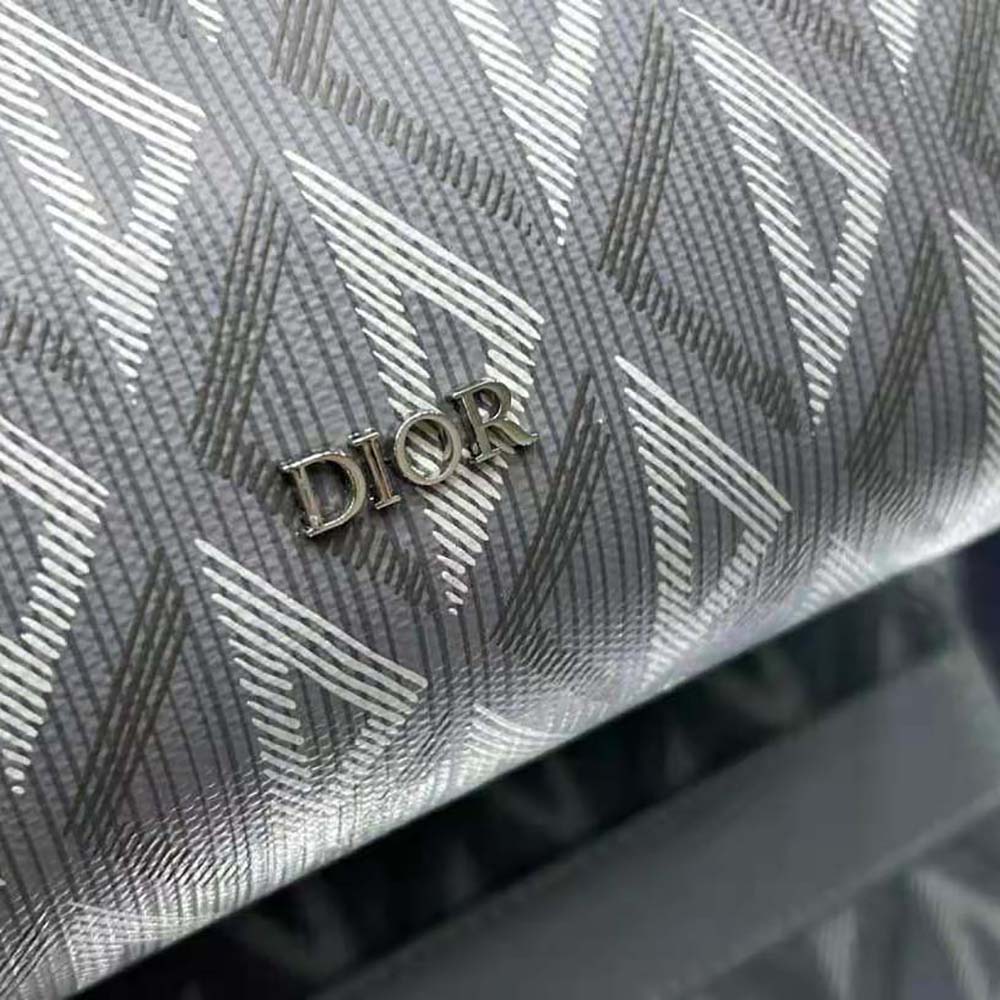 Dior Grey CD Diamond Coated Canvas Lingot Messenger Bag Dior