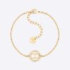 Dior Women Clair D Lune Bracelet Gold-Finish Metal and Silver-Tone Crystals