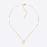 Dior Women Clair D Lune Necklace Gold-Finish Metal and Silver-Tone Crystals