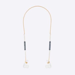 Dior Women D-Vibe Necklace for Headphones Gold-Finish Metal