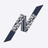 Dior Women Etoile Mitzah Scarf Blue Silk Twill