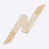 Dior Women Etoile Mitzah Scarf Gold-Tone Silk Twill