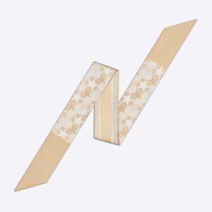 Dior Women Etoile Mitzah Scarf Gold-Tone Silk Twill