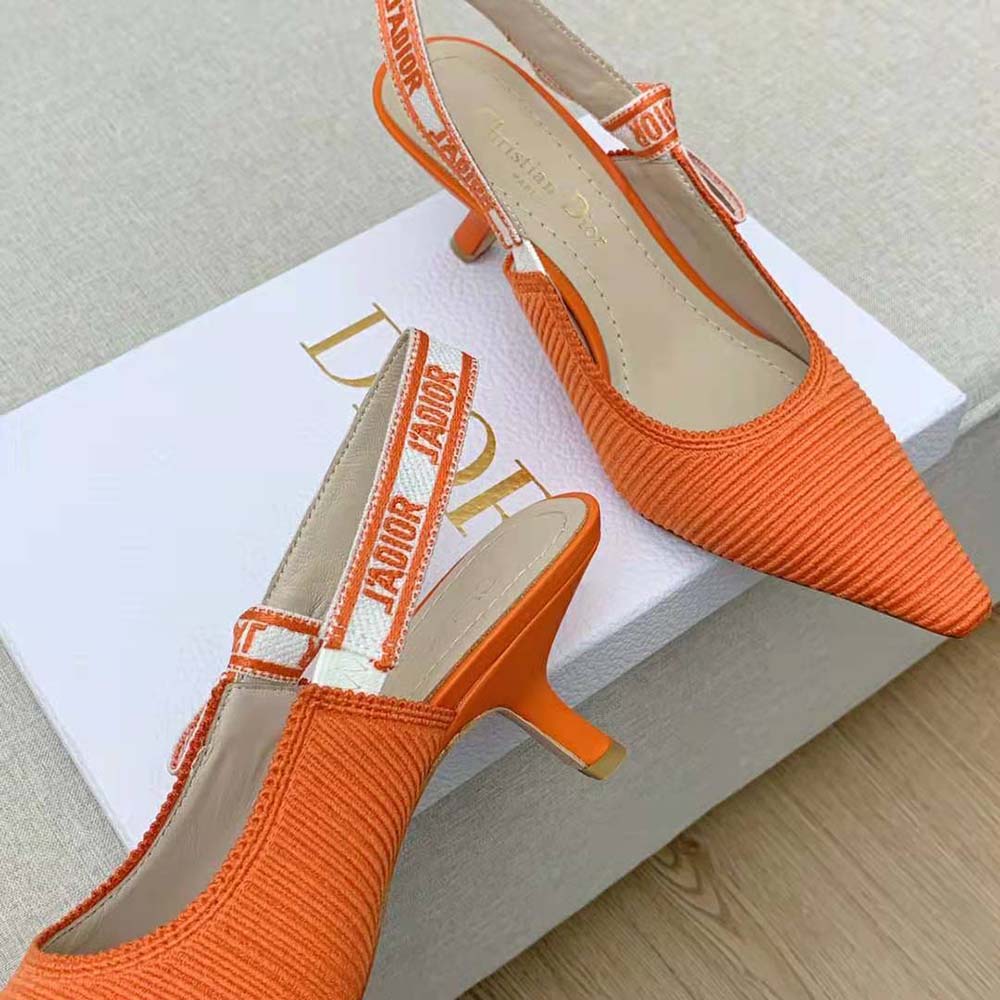 Orange Cut Out Croc Metal Toe Court Heels | PrettyLittleThing IRE