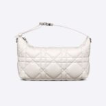 Dior Women Medium Diortravel Nomad Pouch Latte Macrocannage Calfskin