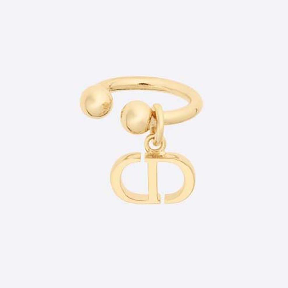 Dior Women Clair D Lune Earrings GoldFinish Metal and SilverTone Crystals