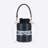 Dior Women Small Dior Vibe Bucket Bag Blue Smooth Calfskin
