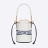 Dior Women Small Dior Vibe Bucket Bag White and Blue Smooth Calfskin