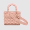 Dior Women Small Lady Dior my Abcdior Bag Rose Des Vents Cannage Calfskin with Diamond Motif