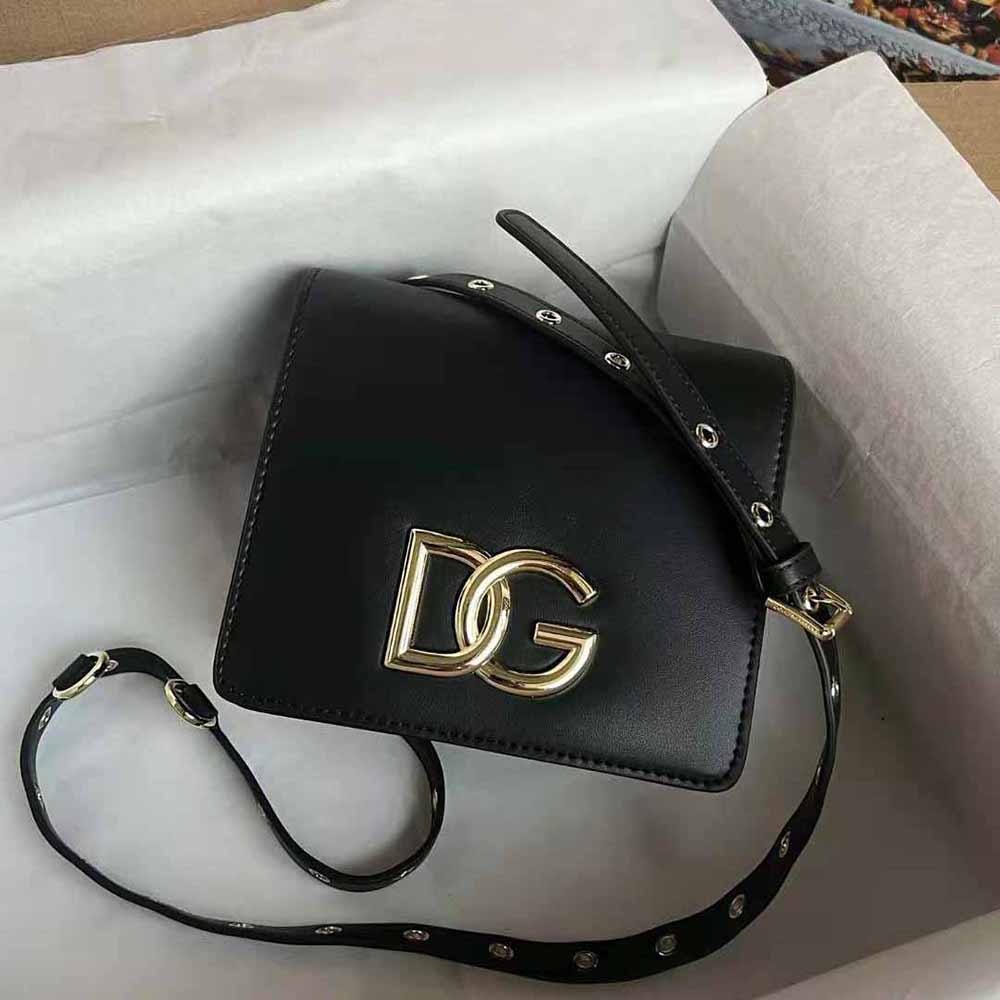 Dolce Gabbana D&G Women Calfskin Crossbody 3.5 Bag-Black 3 Dolce Gabbana D&G Women Calfskin Crossbody 3.5 Bag-Black - Image 3