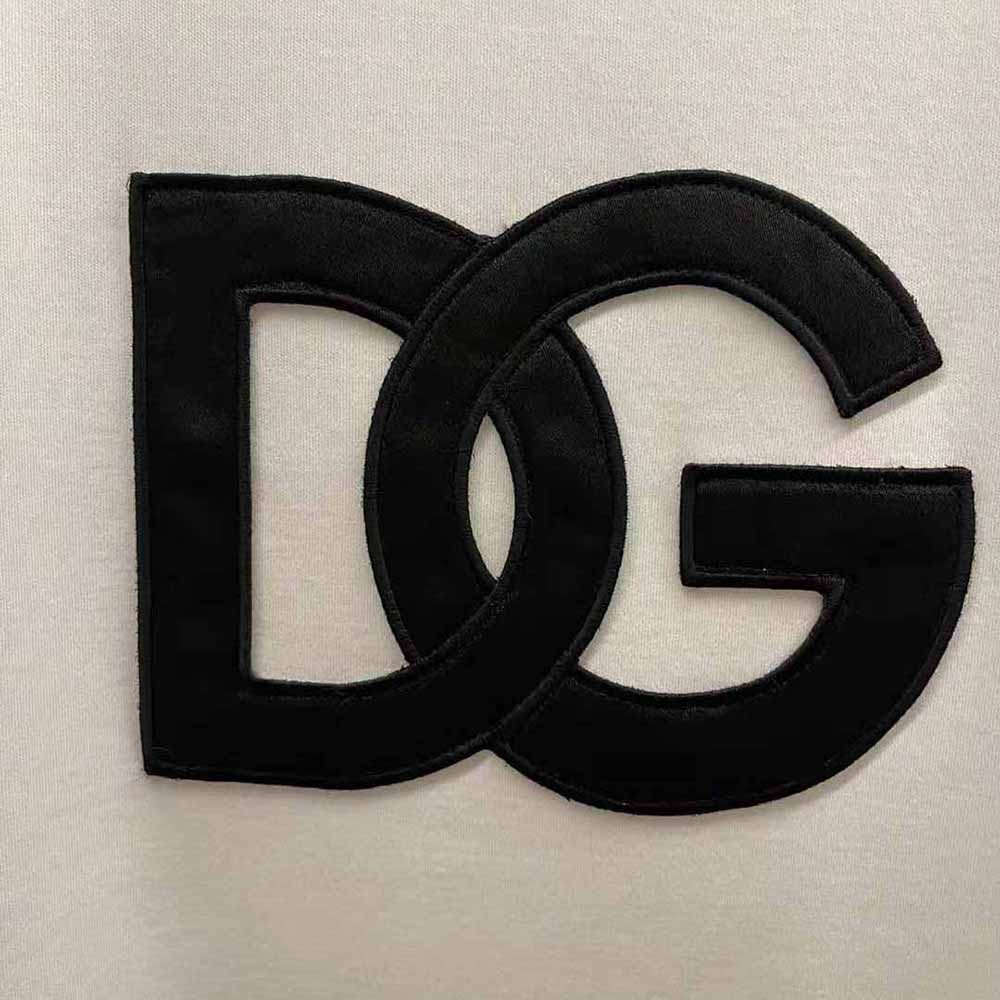 Dolce Gabbana D&G Women Lnterlock T-shirt with Satin DG Patch