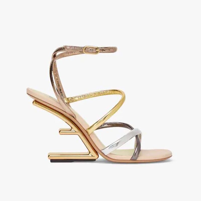 FENDI HIGH-HEELED 85 MM IN CHERRY RED LAMBSKIN WITH GOLD HARDWARE
