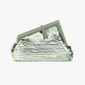 Fendi Women First Small Green Sequinned Bag