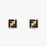 Fendi Women Forever Fendi Earrings Gold-Colored Earrings-Black