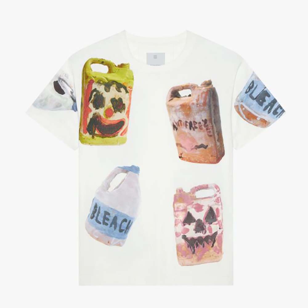 Givenchy Women Oversized T-shirt in Jersey with Ceramics Prints