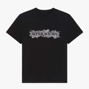 Givenchy Men T-shirt in 4G GIVENCHY Embroidered Jersey