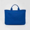 Prada Women Canvas Tote Bag with Contemporary Take on Classic Beach Designs-Navy