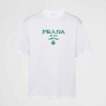 Prada Women Classic Cotton Crew-Neck T-shirt-Green