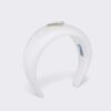 Prada Women Oversized Puffy Re-Nylon Headband-White