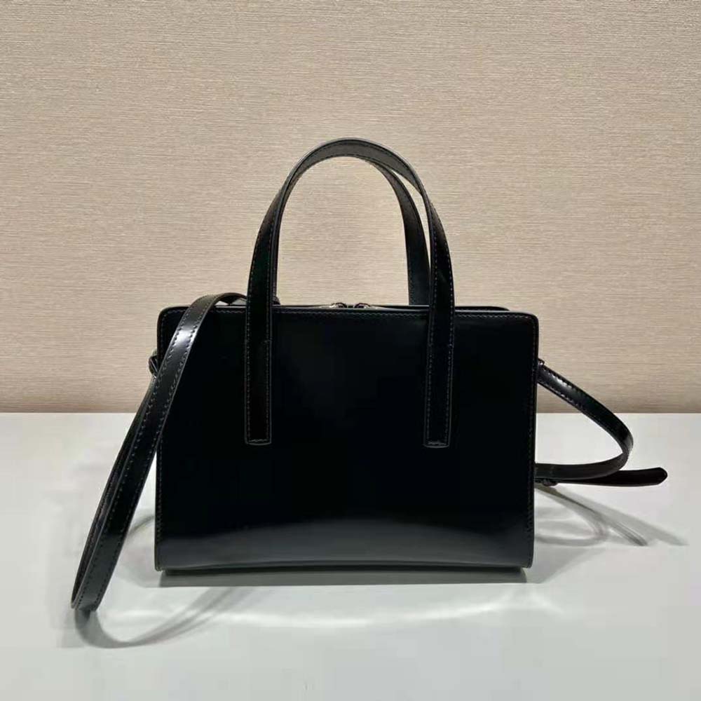 Prada Women Re-Edition 1995 Brushed-Leather Mini Handbag-Black 4 Prada Women Re-Edition 1995 Brushed-Leather Mini Handbag-Black - Image 4