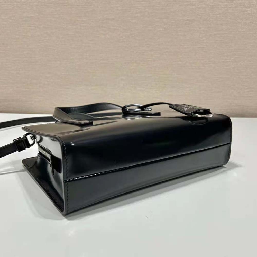 Prada Women Re-Edition 1995 Brushed-Leather Mini Handbag-Black 8 Prada Women Re-Edition 1995 Brushed-Leather Mini Handbag-Black - Image 8