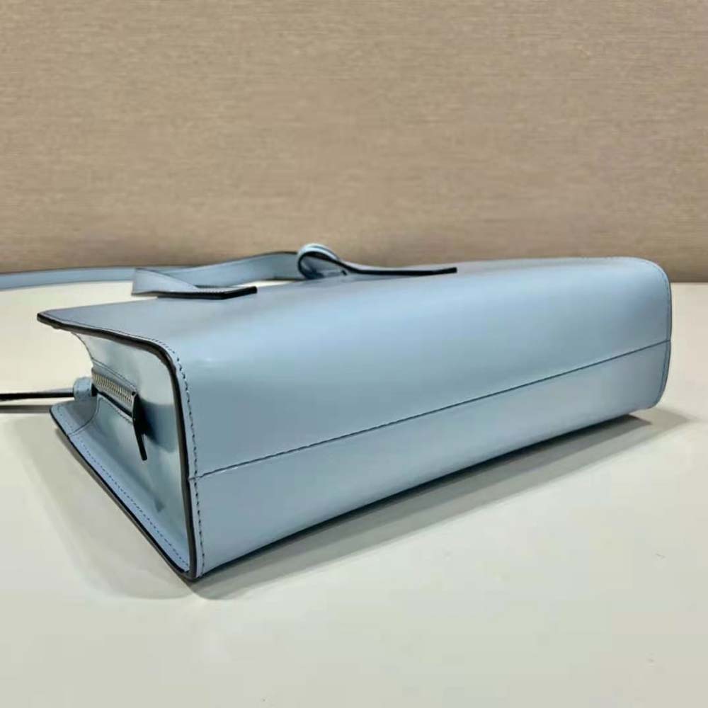 Prada Women Re-Edition 1995 Brushed-Leather Mini Handbag-Blue 8 Prada Women Re-Edition 1995 Brushed-Leather Mini Handbag-Blue - Image 8