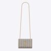 Saint Laurent YSL Women Kate Small Chain Bag in Canvas and Smooth Leather
