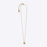 Saint Laurent YSL Women Monogram Twist Pendant Necklace in Metal
