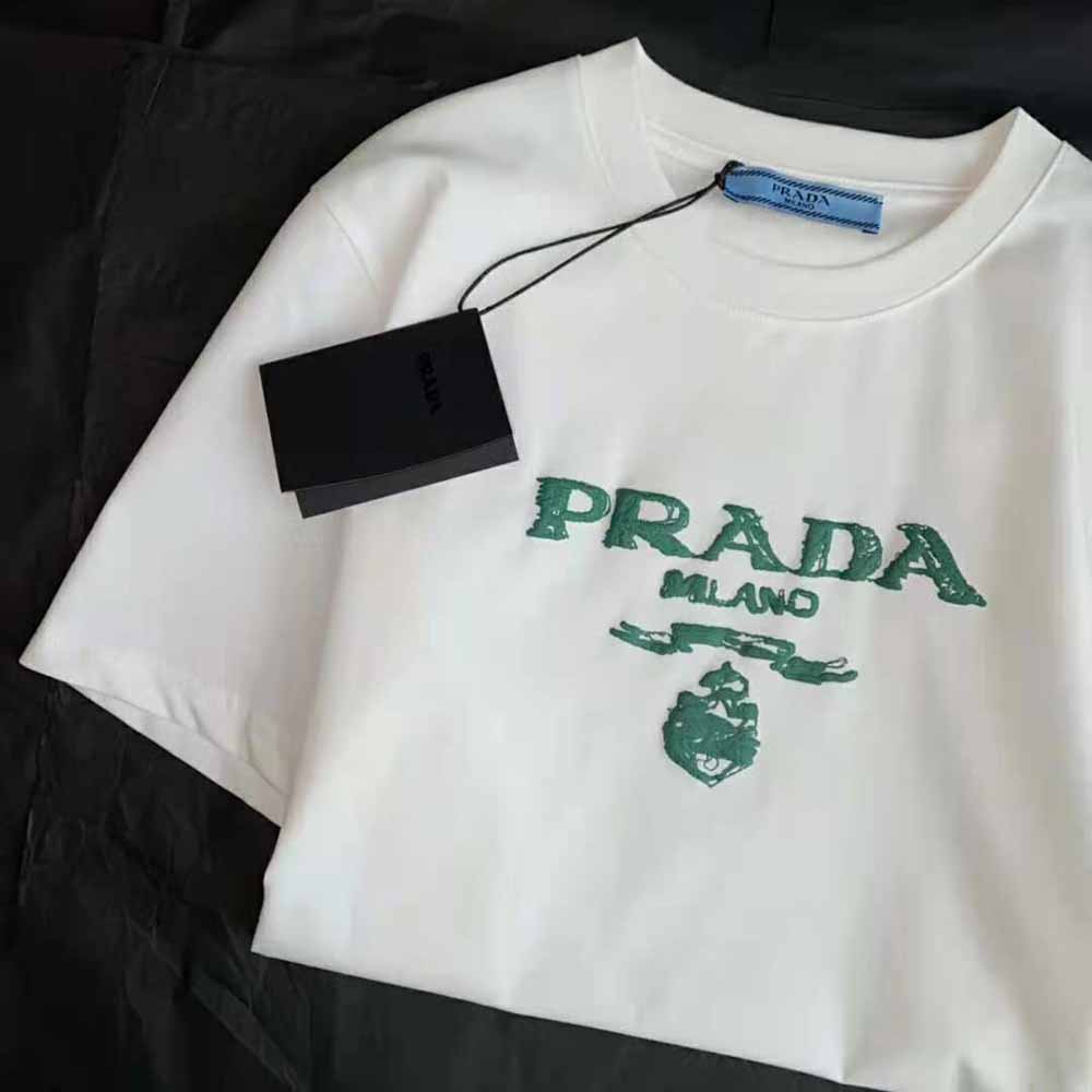 prada shirt green