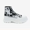 Alexander Mcqueen Unisex McQueen Graffiti Tread Slick Boot in White