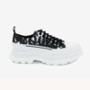 Alexander Mcqueen Unisex McQueen Graffiti Tread Slick Lace-up in BlackWhite