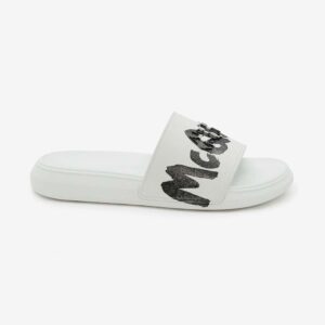 Alexander Mcqueen Unisex Oversized Rubber Slide in WhiteBlack