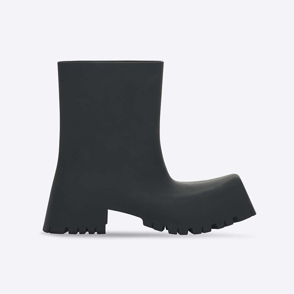 Balenciaga Men Trooper Rubber Boot in Black