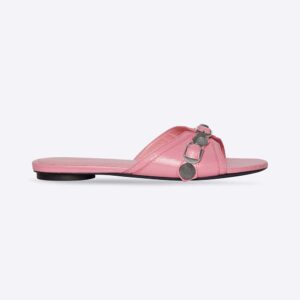 Balenciaga Women Cagole Sandal in Pink Arena Lambskin