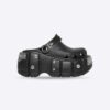Balenciaga Women HardCrocs Sandal in Black Rubber