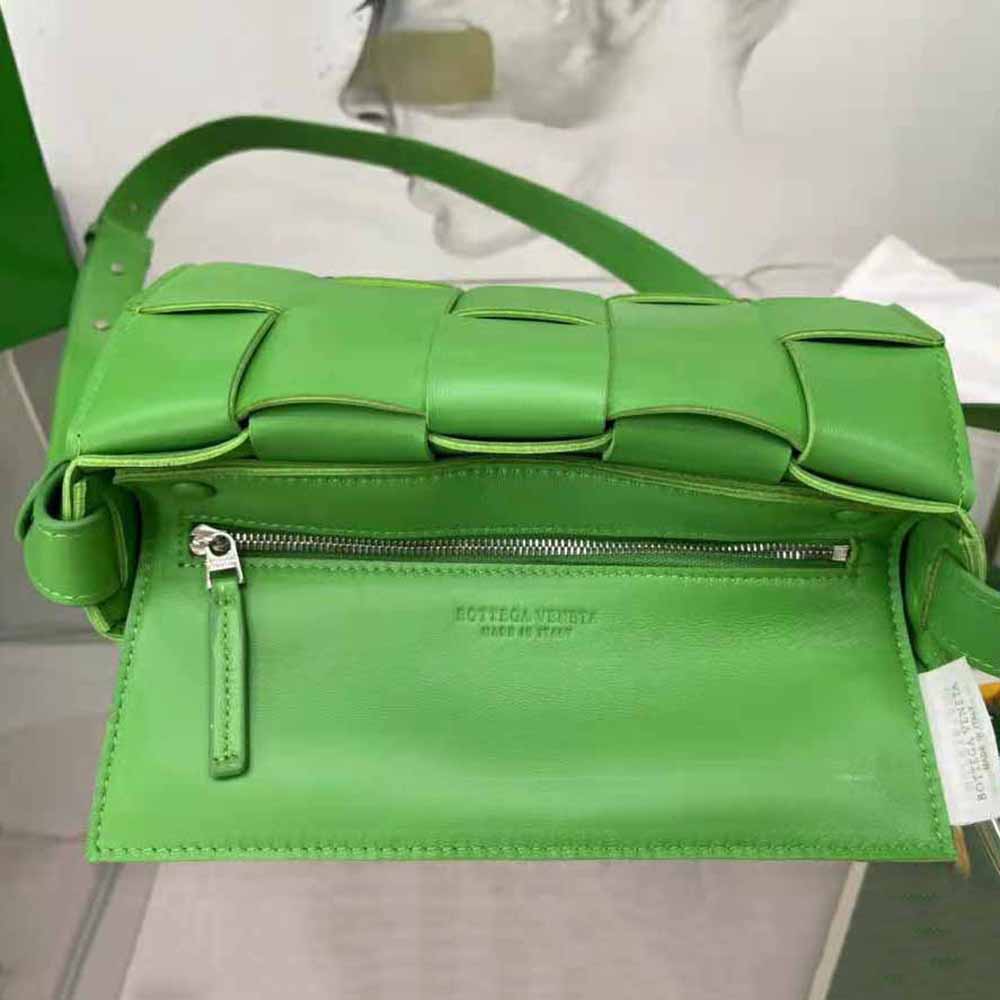 Bottega Veneta Women Cassette Intreccio Leather Cross-Body Bag-Green 7 Bottega Veneta Women Cassette Intreccio Leather Cross-Body Bag-Green - Image 7