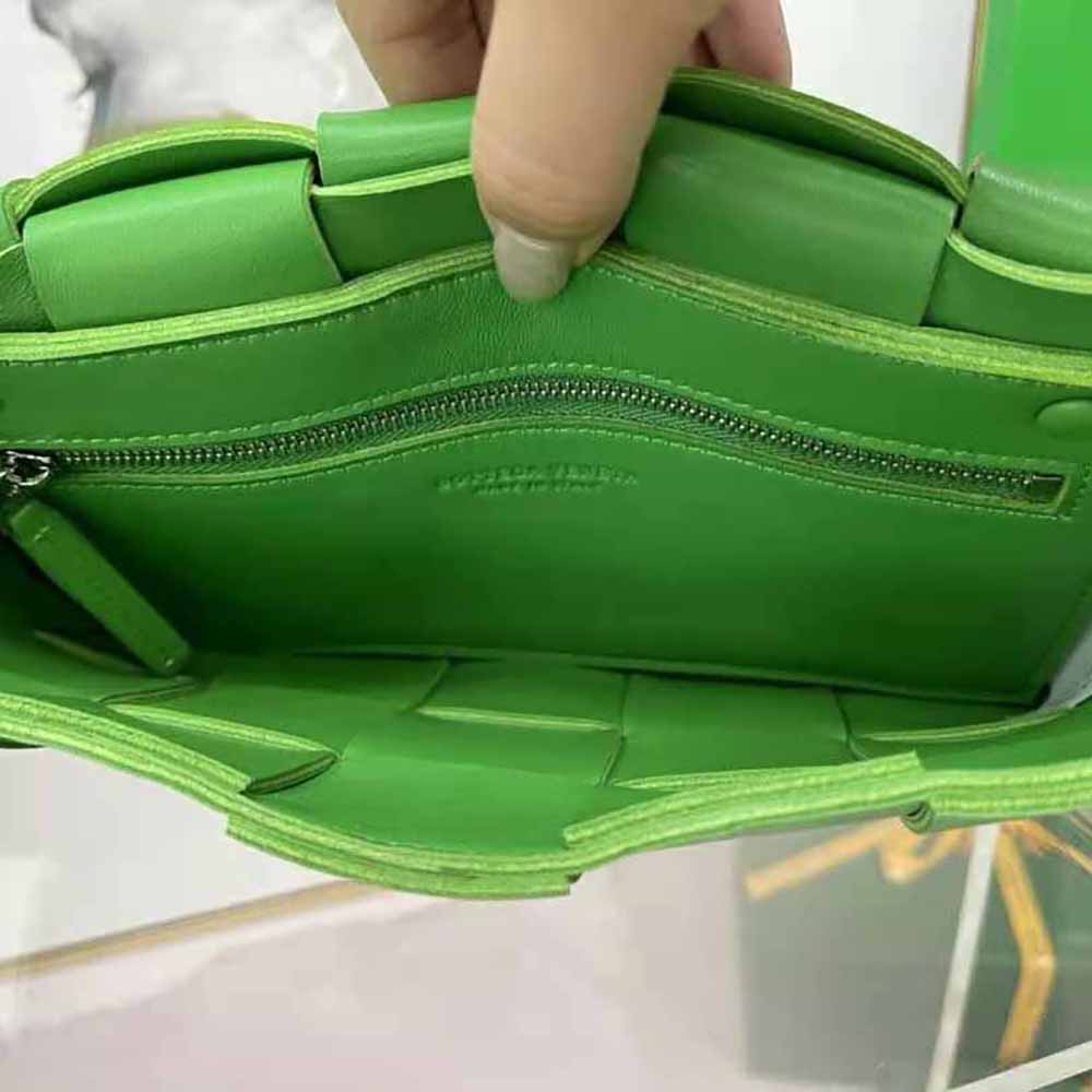 Bottega Veneta Women Cassette Intreccio Leather Cross-Body Bag-Green 9 Bottega Veneta Women Cassette Intreccio Leather Cross-Body Bag-Green - Image 9