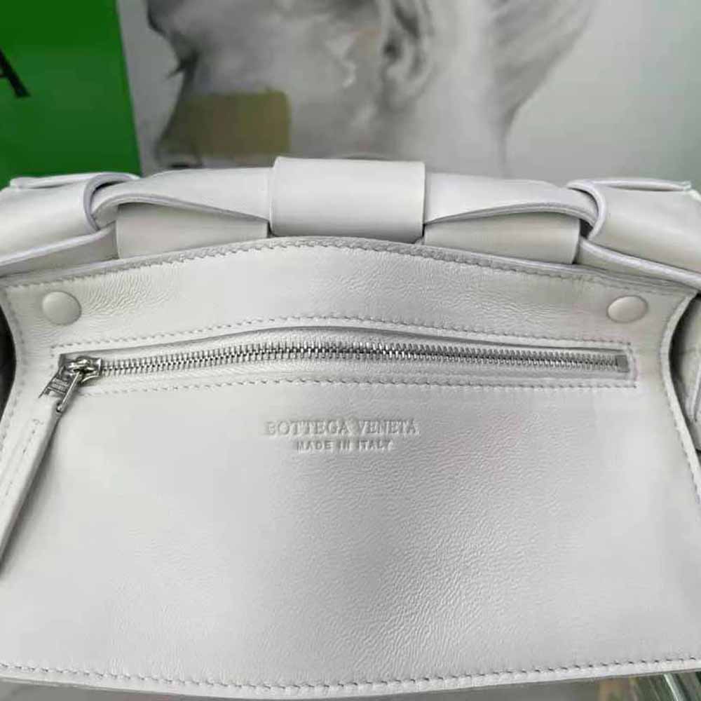 Bottega Veneta Women Cassette Intreccio Leather Cross-Body Bag-White 9 Bottega Veneta Women Cassette Intreccio Leather Cross-Body Bag-White - Image 9