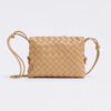 Bottega Veneta Women Loop Small Intrecciato Leather Cross-Body Bag-Brown
