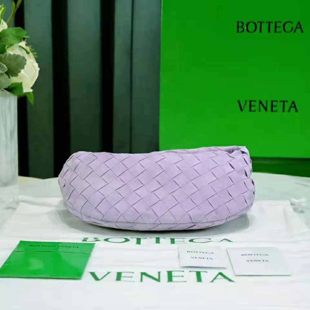 Bottega Veneta Women Mini Jodie Mini Intrecciato Suede Top Handle Bag-Purple 5 Bottega Veneta Women Mini Jodie Mini Intrecciato Suede Top Handle Bag-Purple - Image 5