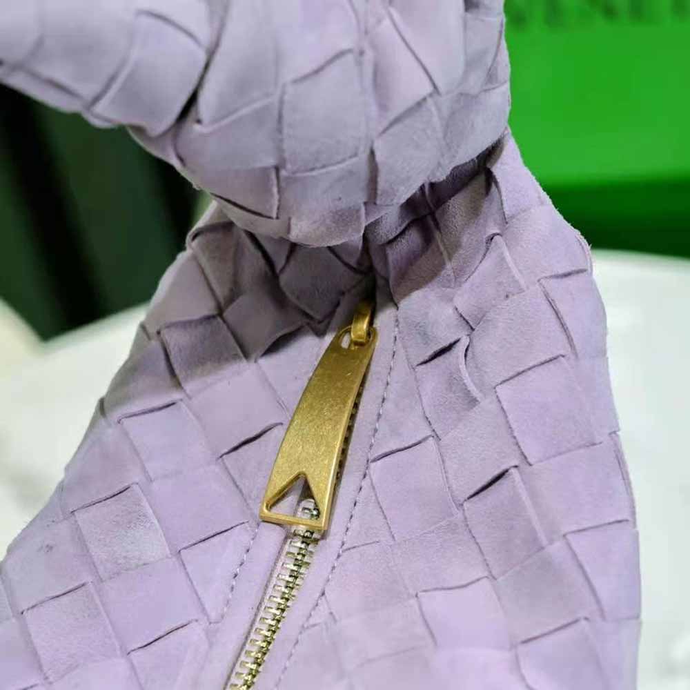 Bottega Veneta Women Mini Jodie Mini Intrecciato Suede Top Handle Bag-Purple 7 Bottega Veneta Women Mini Jodie Mini Intrecciato Suede Top Handle Bag-Purple - Image 7