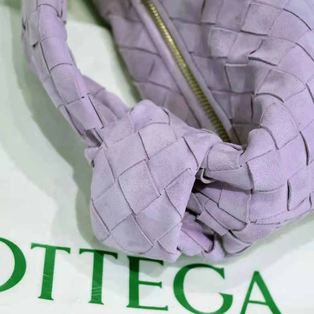 Bottega Veneta Women Mini Jodie Mini Intrecciato Suede Top Handle Bag-Purple 6 Bottega Veneta Women Mini Jodie Mini Intrecciato Suede Top Handle Bag-Purple - Image 6
