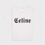 Celine Men Gothic T-shirt in Cotton Jersey-White