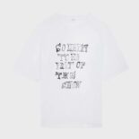 Celine Men T-shirt in Cotton Jersey with Artist Print-White