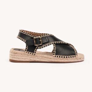 Chloe Women Lucinda Flat Espadrille-Black