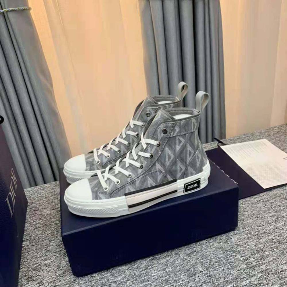 Baby B23 High-Top Sneaker Gray CD Diamond Canvas
