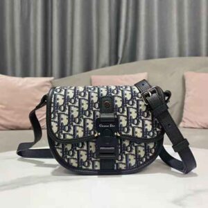 Dior - Gallop Bag with Strap Beige and Black Dior Oblique Jacquard - Men