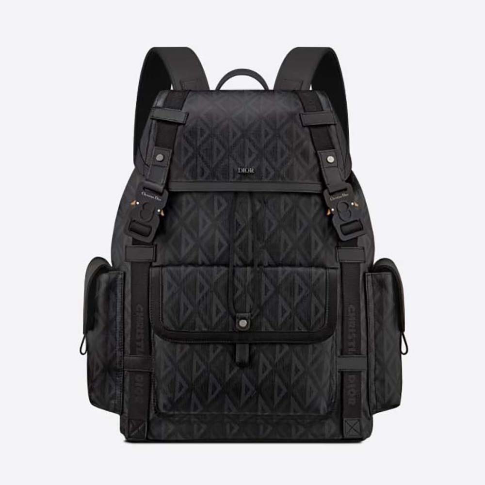 Dior Men Hit the Road Backpack Dior Gray CD Diamond Canvas