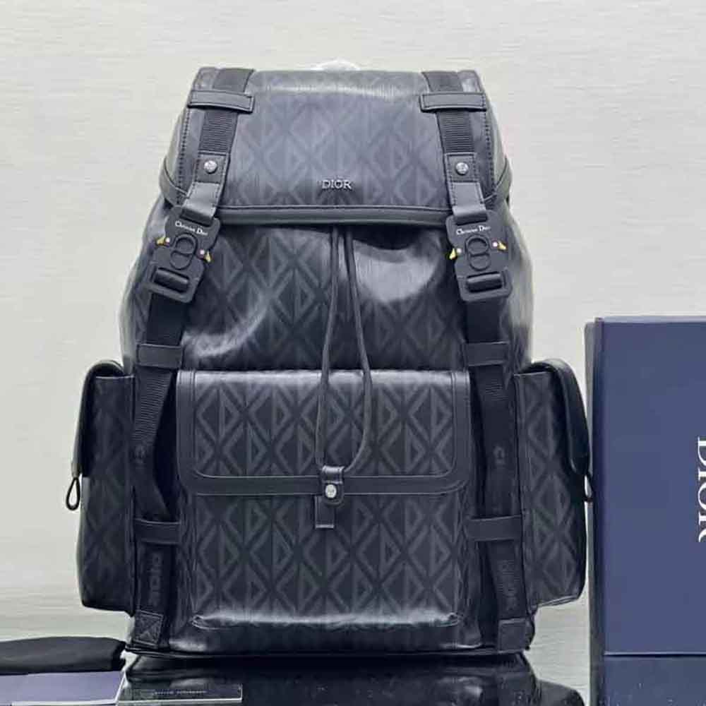 Dior Hit The Road Backpack Dior Gray CD Diamond Canvas