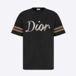Dior Men Relaxed-Fit T-shirt Black Organic Cotton Compact Jersey